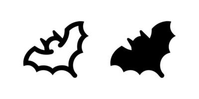 icon set featuring bats, suitable for halloween and nature designs. vector