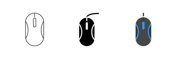 icon set depicting computer mice, perfect for input and navigation designs. vector