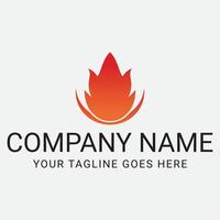 Flame logo illustrations design template vector