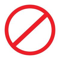 Red warning concept symbol design. Stop icon, danger risk warning. Prohibited, warning symbol something. Simple illustration. vector