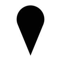 Location icon. Pin point icon. Black location pointer symbol isolated on white background. Map pointer icon. Map pointer icon for web site design. vector