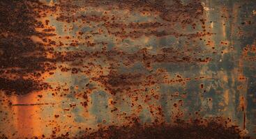 Rusty metal surface with paint and rust photo
