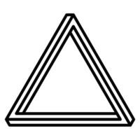 A triangle with a black outline on a white background vector