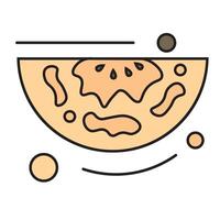 Isolated slice of a melon icon vector