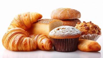 A variety of breads and pastries photo