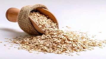 Oats are a good source of fiber and protein photo