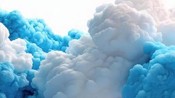 A blue and white cloud is shown in the sky photo