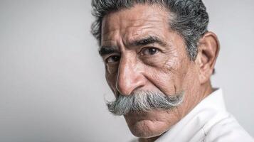 An older man with a mustache and moustache photo