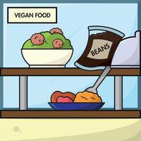 Vegan Buffet Display. vector