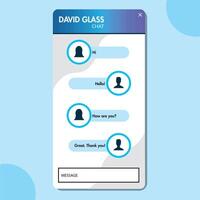Messaging chat window. vector