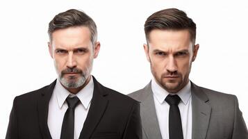 Two men in suits with beards photo