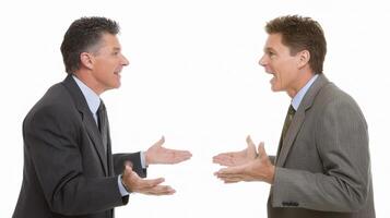 Two business men arguing photo