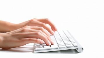 A person typing on a keyboard photo