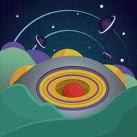 Planet ring structure. vector