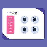 Website gallery preview. vector