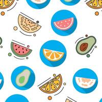 Fruit icon seamless pattern background vector