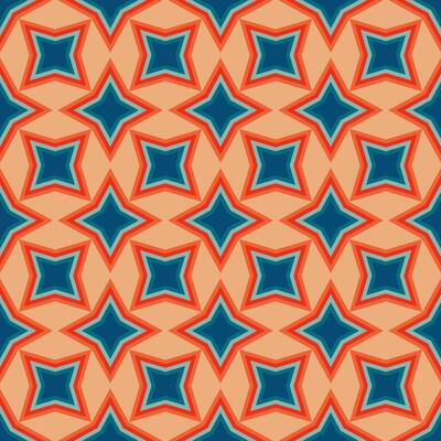 Christmas vintage groovy pattern with stars