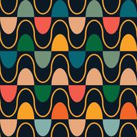 Vintage retro geometric pattern in the style of the 70s and 60s vector