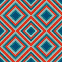 Blue and red retro geometrical pattern vector