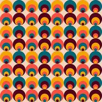 70s retro groove pattern with circles. geometrical pattern. vector