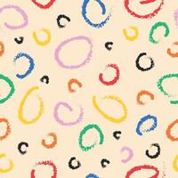 Beige pattern with colorful circles vector