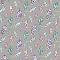Grey pattern with feathers vector