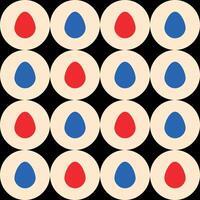 Black geometrical pattern with eggs vector