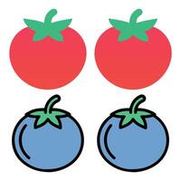 set of red apples with leaves vector