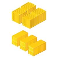 yellow shipping container, Cargo Container vector