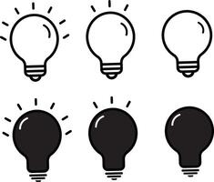 Idea icon. Light bulb sign. management lamp concept. Development, management icon set. isolated in modern outline symbols illustration vector