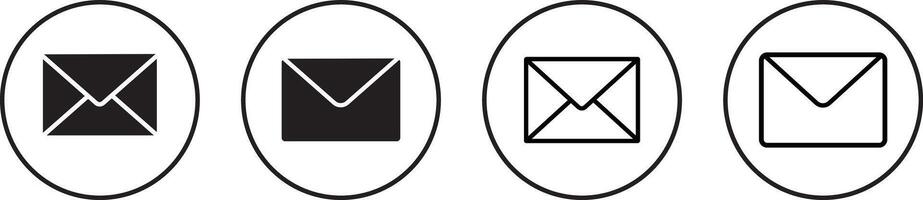 set of mail icons set. Mail icon for illustration, with checkmark and email, vactor background sign, vector