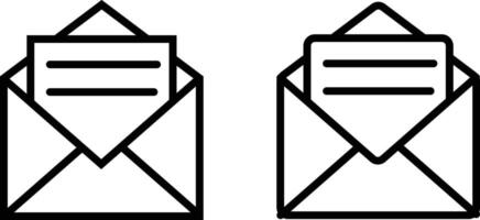set of Mail, email, and black envelope icon set . Mail icon for illustration vactor vector