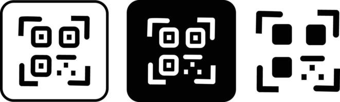 Scan QR code icon.Scan QR code symbol. QR code for payment, fingerprint identification sign, illustration symbol, vector