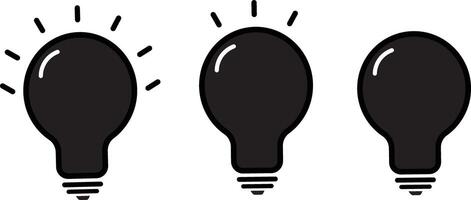 Light bulb sign vactor. management lamp concept. Development, management icon set. isolated in modern outline symbols. vector