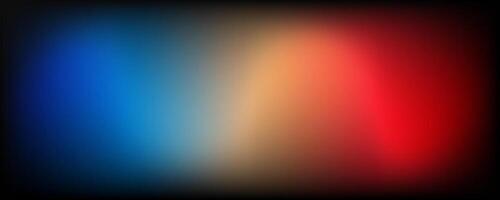 Abstract Gradient Blur Background with Vivid Blue, Orange, and Red Colors on Dark Backdrop, banner, poster, header and cover design. vector