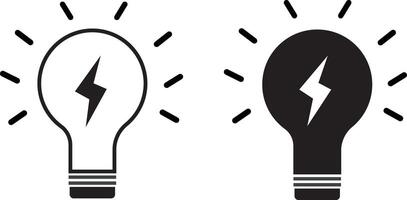 set off the Light bulb sign vactor. management lamp concept. Development, management icon set. isolated in modern symbols. vector