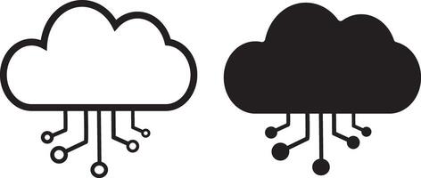 Cloud computing web icon set. cloud computing icon . isolated, transparent. Cloud shapes collection vactor, cloud sign and symbol illustration, vector