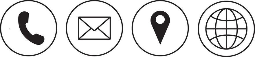 contact information icons set vactor. address, email, icons, Contact us icon set.sent, network, Website, mail, telephone, vector