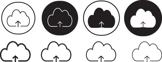 Cloud upload icon Flat art in black illustration .download save cloud, Cloud shapes collection vactor, cloud sign and symbol vactor, vector