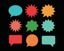 speech bubbles with different colors text box message vector