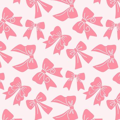 Delicate pastel bows-ribbons, seamless background.