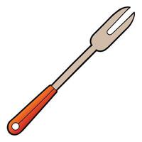 A fork with a handle on a white background vector