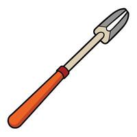 A garden tool with a handle and a handle vector