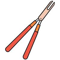 A pair of tongs with handles on a white background vector