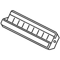 A black and white drawing of a pencil vector