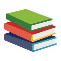 Stack of Colorful Books Illustration of Knowledge and Learning vector