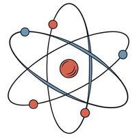 Exploring the Atom A Simplified Illustration of Atomic Structure design vector