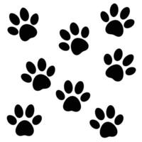 Nine Black Paw Prints Simple Design vector