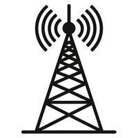 Communication Tower Wireless Technology and Signal Transmission Infrastructure vector