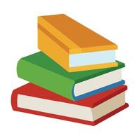 Stack of Colorful Books A Symbol of Knowledge and Learning vector